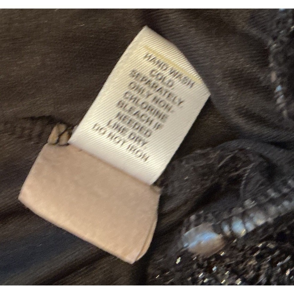 Women's Cato Black Sparkle Short Sleeve Blouse‎ Top Lined Stretch Top - Size S - Picture 8 of 8